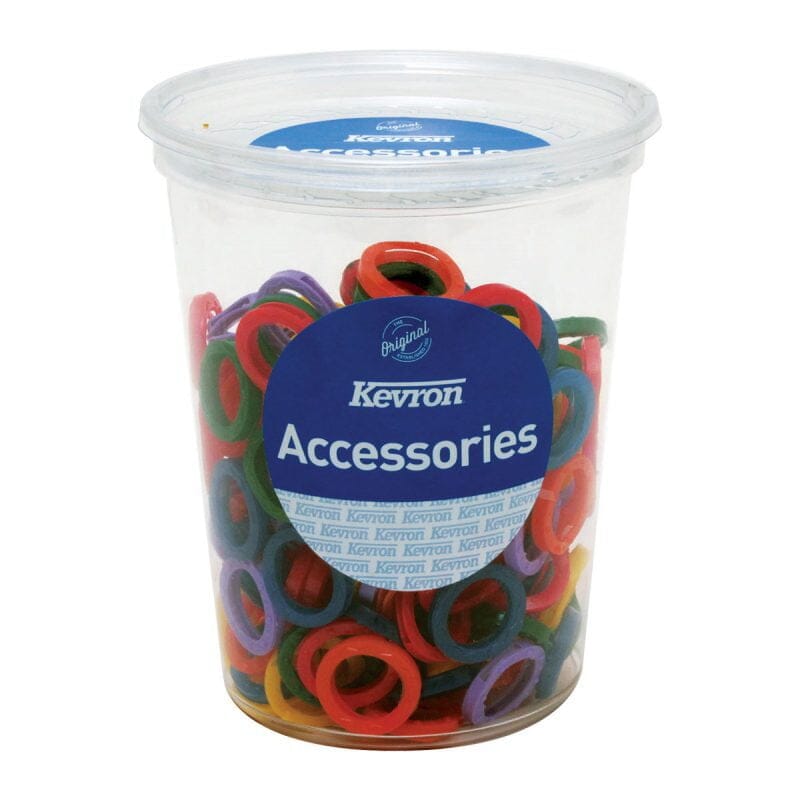 Kevron Key Head ID Rings - Assorted Colours 200-pce Tub | Hobeca