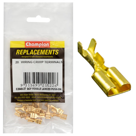 Champion Female Lanced Push-On Terminal -20pk | ISL
