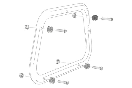 Sw Motech Quicklock Evo Side Carrier Adapter-Aero Adapter Kit To Mount Aero Abs Case Left/Right Side | Formula