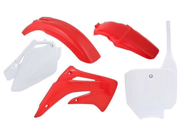 Plastic Kit Rtech Front &Rear Fenders Sidepanels &Radiator Shrouds &Front Numberplate Honda Cr85r | Formula