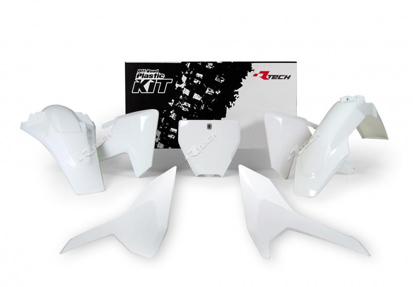 Plastic 5pc Front/Rear Fenders Sidepanel &Radiator Shroud &Front Numberplate Husqvarna White | Formula