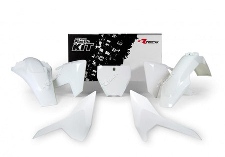 Plastic 5pc Front/Rear Fenders Sidepanel &Radiator Shroud &Front Numberplate Husqvarna White | Formula