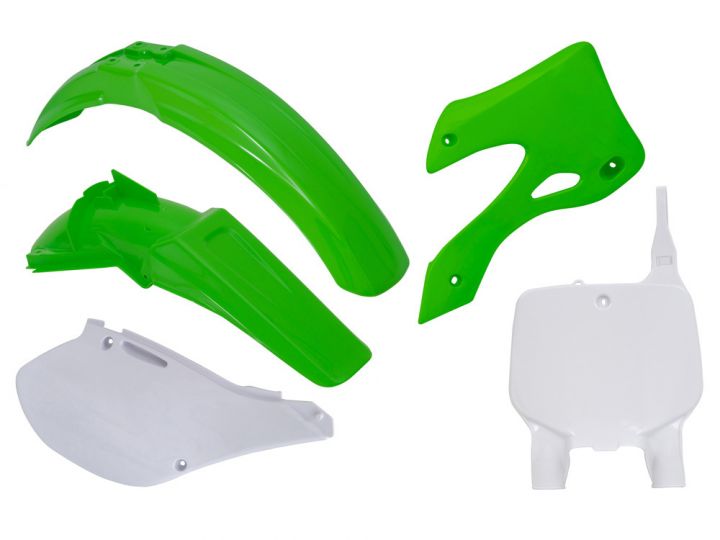 Plastic Kit Rtech Front & Rear Fenders Sidepanels & Radiator Shrouds& Front Numberplate Kx125 Kx250 | Formula