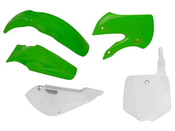 Plastic Kit Rtech Front/Rear Fender &Radiatorshroud Green Sidepanel &Front Numberplate Kawasaki Kx65 | Formula