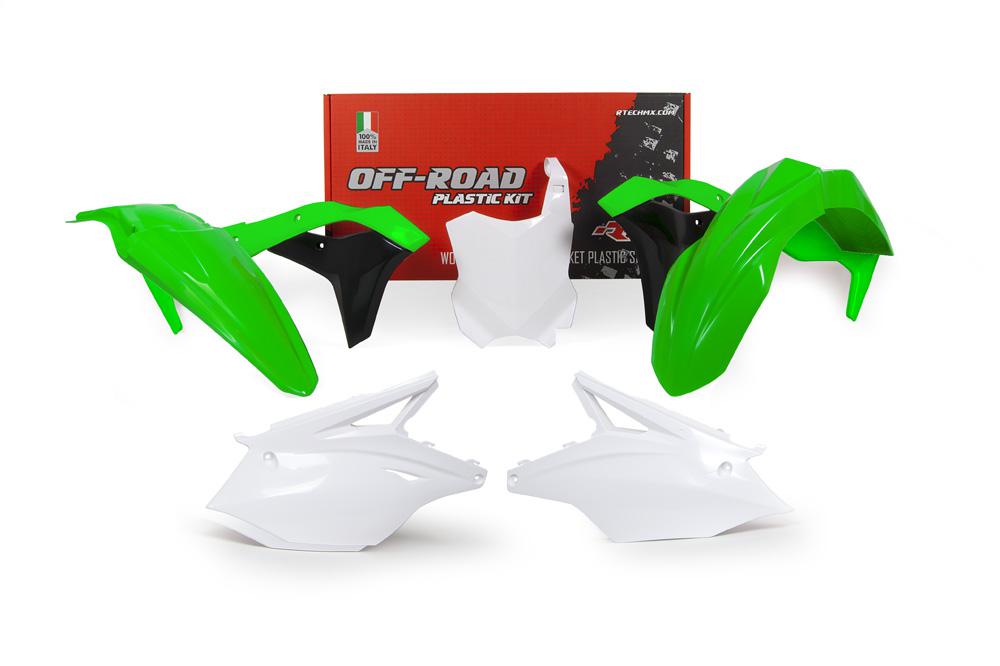Plastic Kit Rtech Front &Rear Fenders Sidepanels &Radiator Shrouds &Front Numberplate Kawasakikx250f | Formula