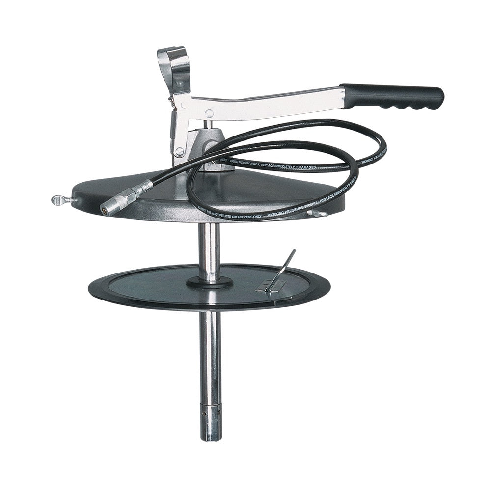Groz 20kg grease pail bulk filler pump with steel construction and aluminium head