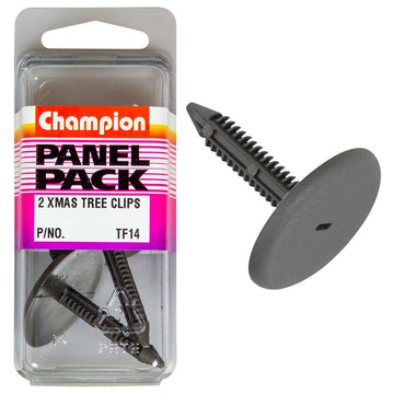 Champion grey Christmas tree clip, 2-pack, 34.2mm head diameter