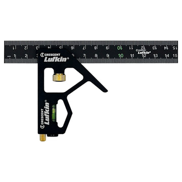 Crescent 150mm Nite Eye combination square with stainless steel rule and aluminium body