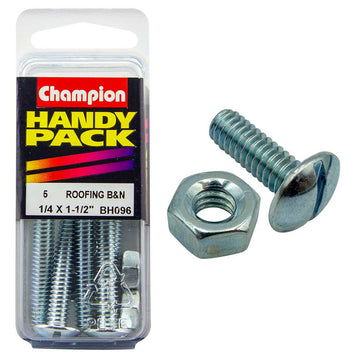 Champion Roofing Bolt & Nut 1/4in