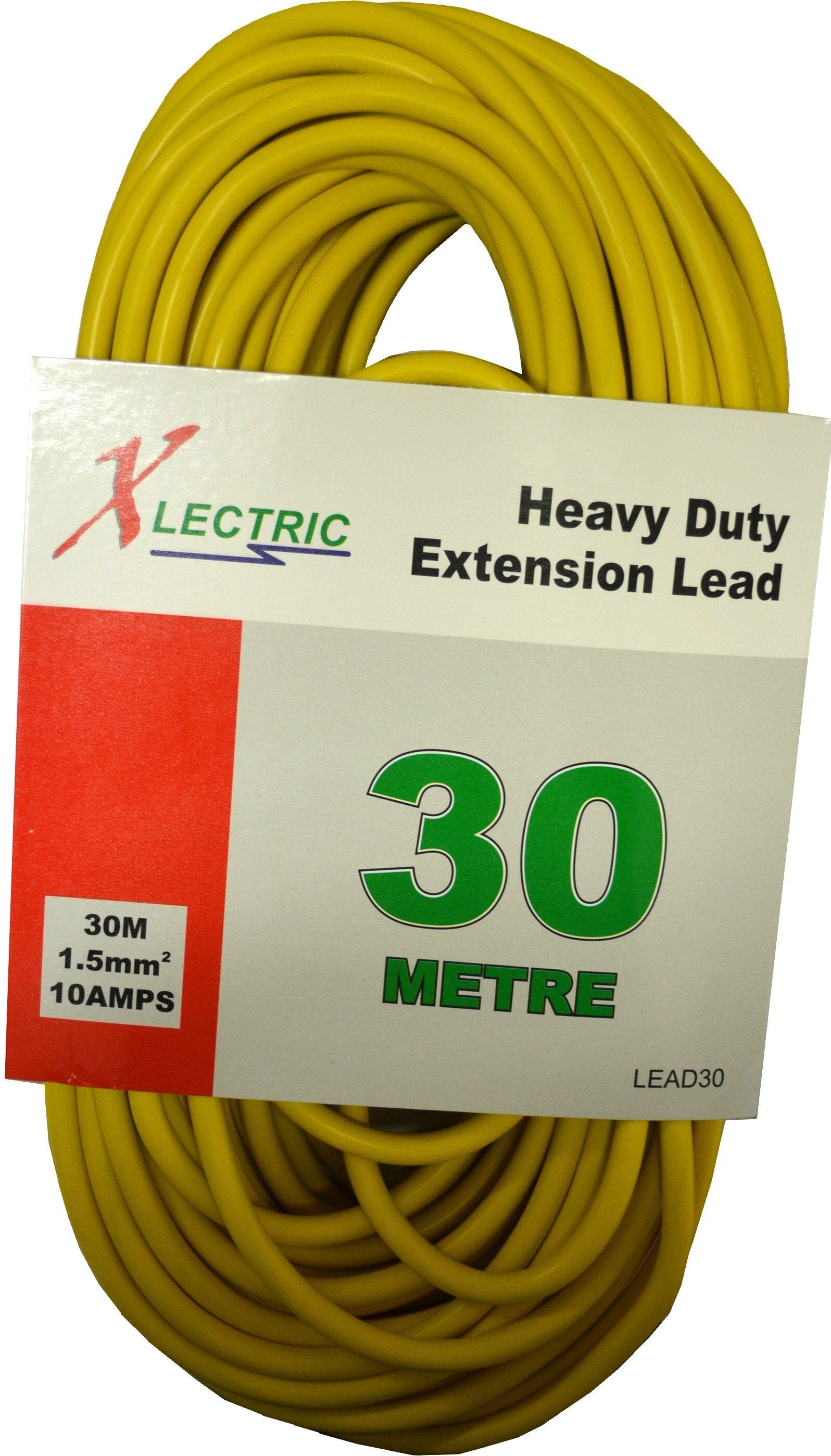 Xlectric Extension Lead - Heavy Duty Yellow 30m | Hobeca