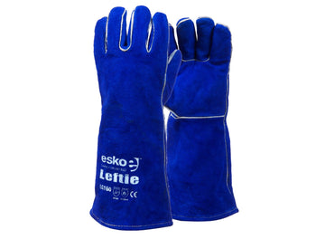 Esko LEFTIE left-hand welders gloves pair, blue, 406mm length