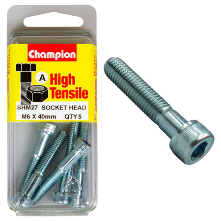 champion socket hd set screw m6 x 40 a gr12 9