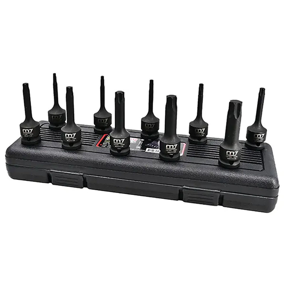 M7 10pc Impact Torx Socket Set 1/2in Dr. T20-T70