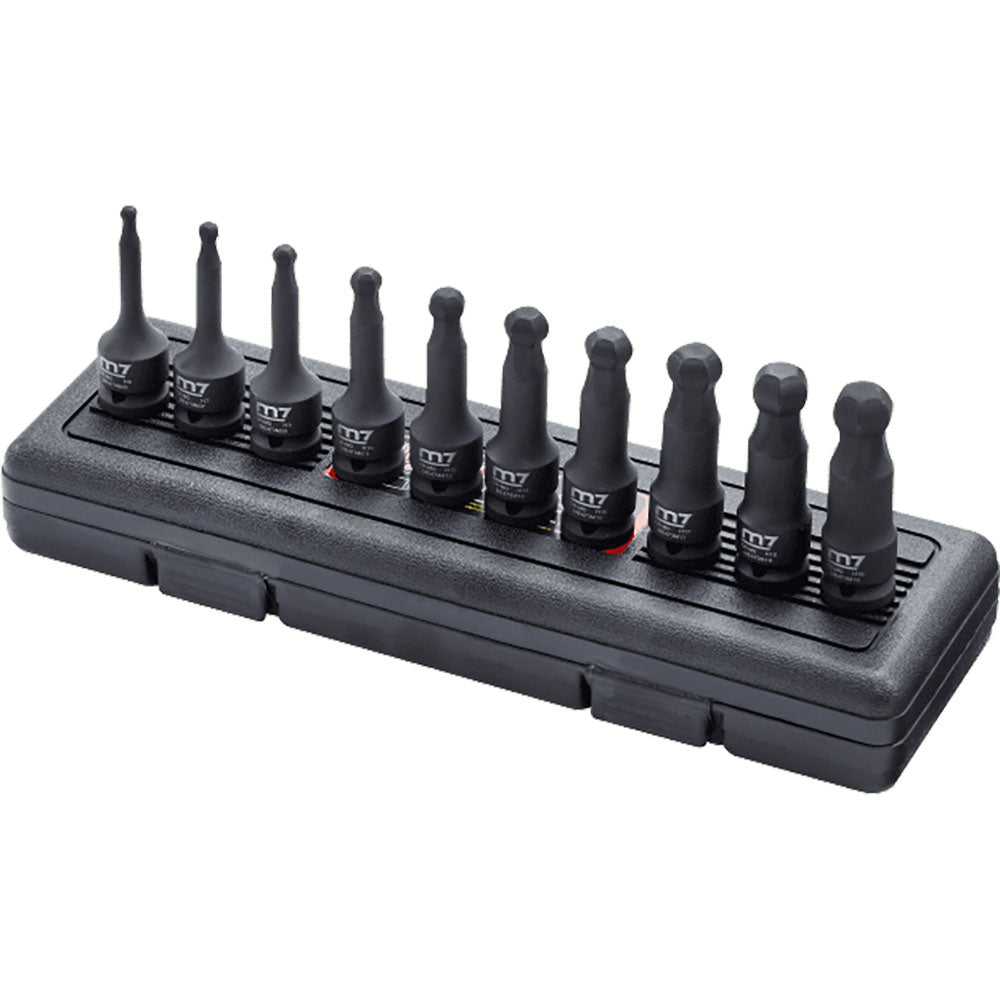 M7 10pc 1/2in Impact Socket Set Ball End In Hex | ISL