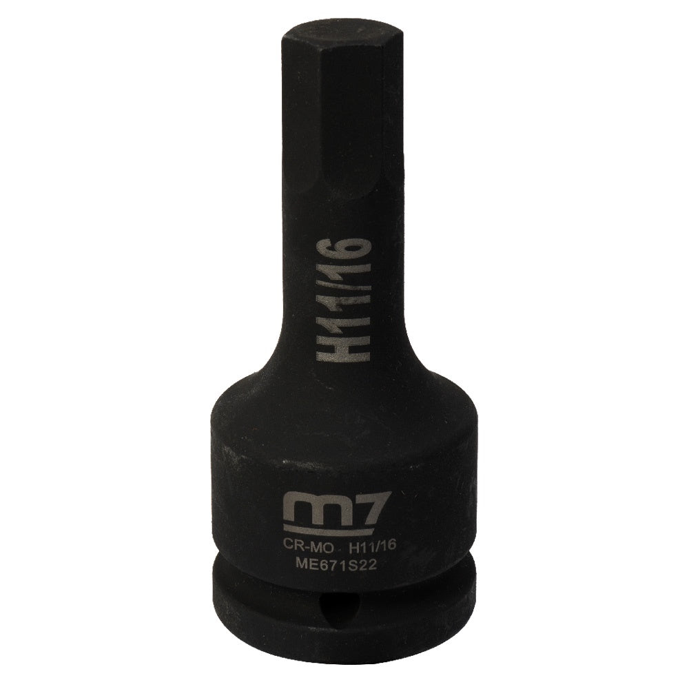 M7 impact hex socket 3/4 inch drive 11/16 inch