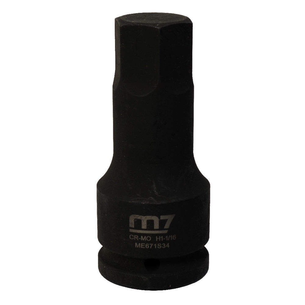 M7 impact hex socket 3/4 inch drive 1-1/16 inch