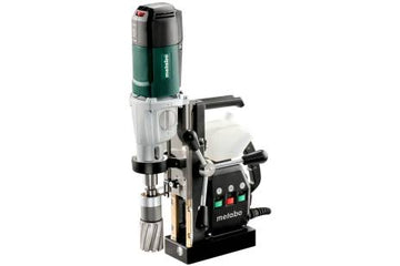 Metabo 1200W magnetic core drill with magnetic base and integrated coolant container