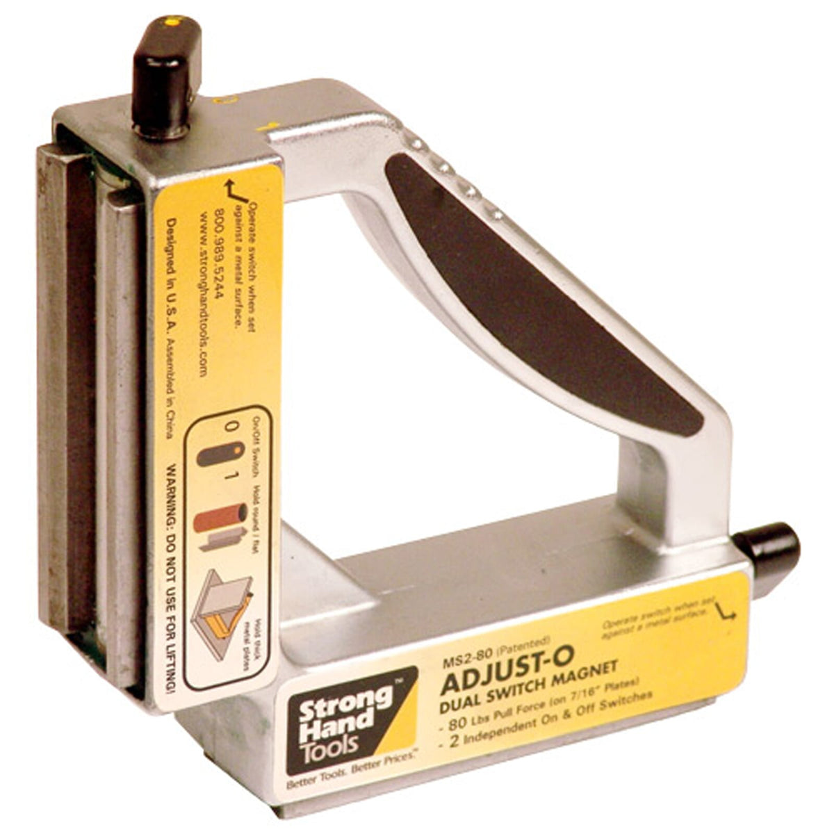 Strong Hand Adjust-O Dual Switch Magnet Square | Hobeca
