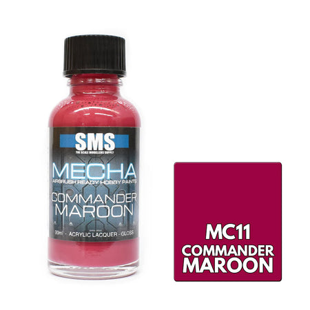 SMS Mecha Commander Maroon acrylic lacquer airbrush paint 30ml bottle