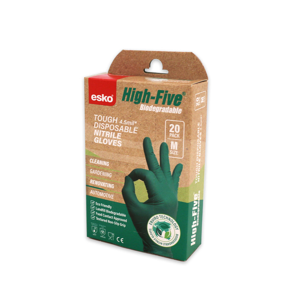 Esko High Five Biodegradable Gloves, Size XL - Box 20
