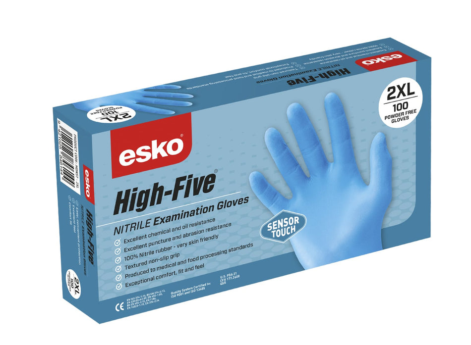 HIGH FIVE SensorTouch Disposable Nitrile Glove, Box 100, Size Small