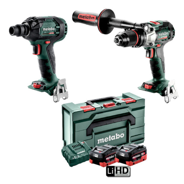 Metabo 18V 130Nm Hammer Drill & 300Nm Impact Wrench Kit