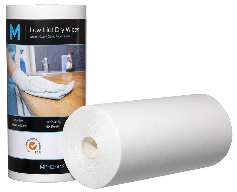 Low Lint Dry Wipes, box of 4