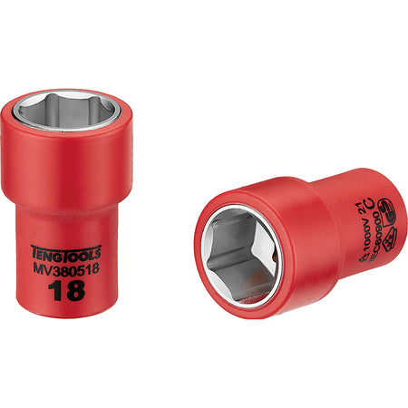 Teng 1000V VDE 3/8in Dr. Insulated Socket - ISL_MV380518