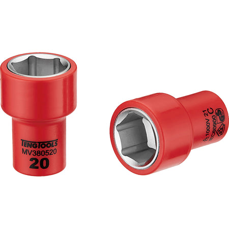 Teng 1000V VDE 3/8in Dr. Insulated Socket - ISL_MV380520