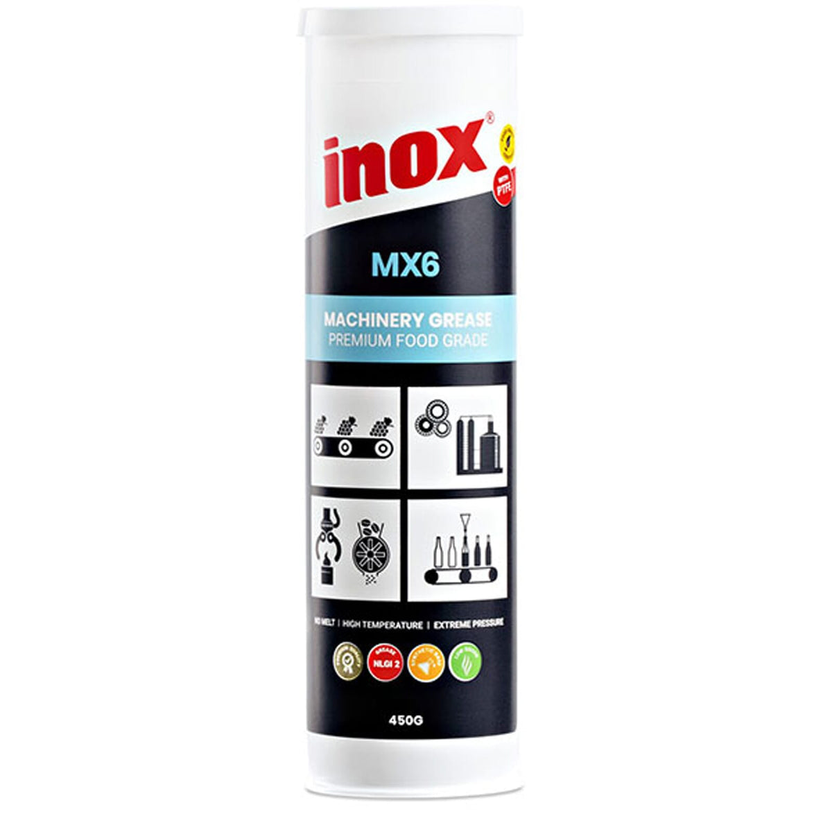 Inox MX6 Food Grade Machinery Grease - Cartridge 450gm | Hobeca