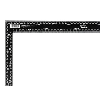 Crescent 300mm x 200mm utility square with white body and black graduations, dual metric and imperial scale