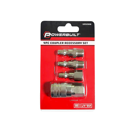 Powerbuilt 4pc Coupler Accessory Set ARO 1/4BSP | Alltrade