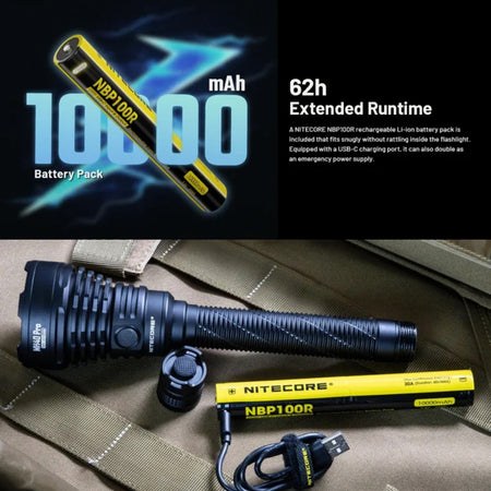 Nitecore NBP100R battery showing LED charge indicator