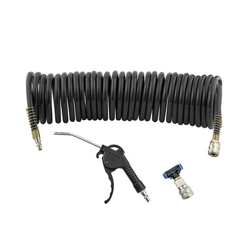 Powerbuilt 5M Recoil Air Hose And Air Blow Gun Set | Alltrade