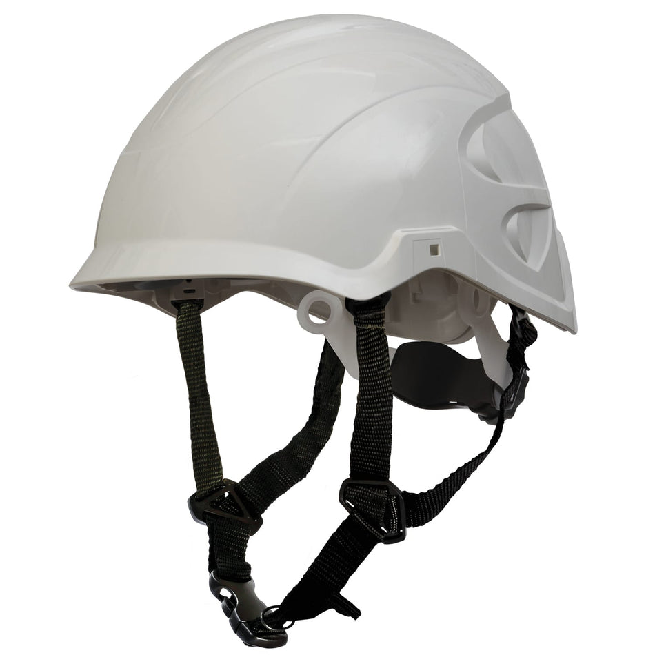 Nexus Core PLUS, Ratchet Adj Vented Helmet with SecurePlus Chinstrap-White