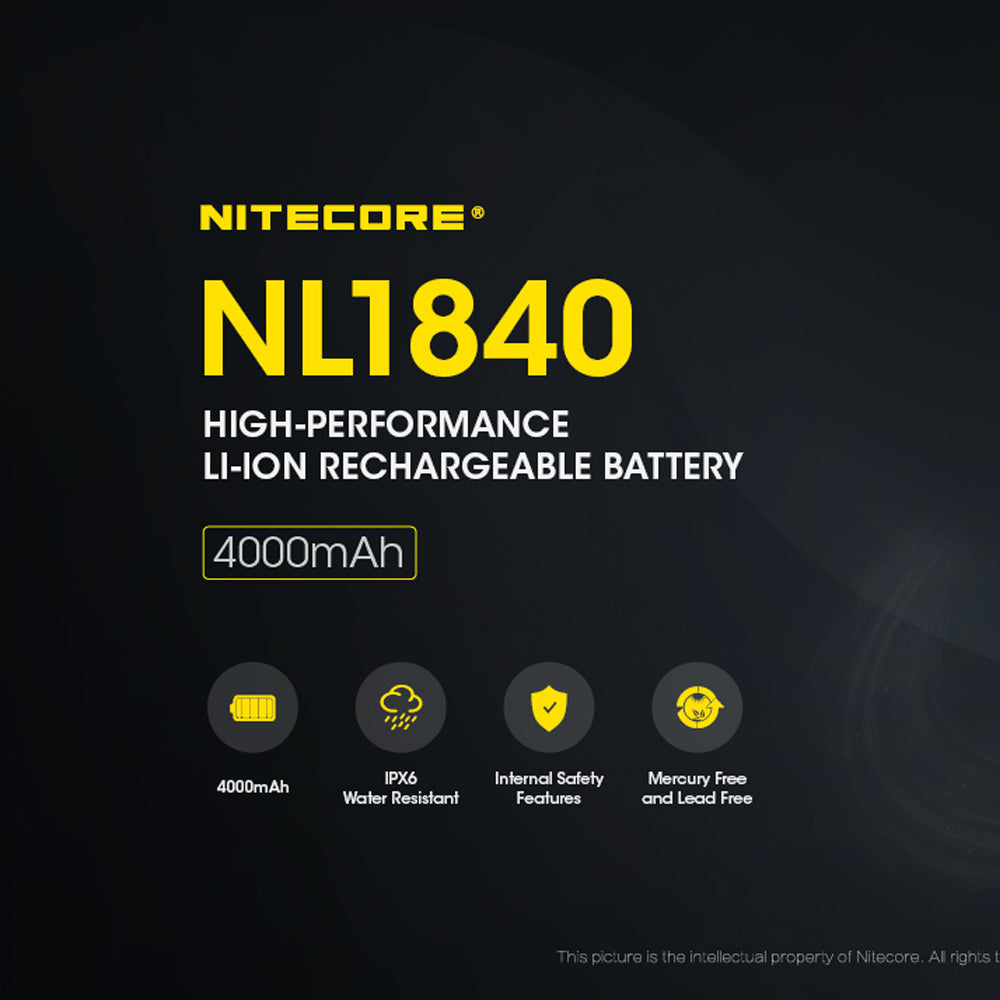 Nitecore 18650 Rechargeable Battery 3.6v 5a 4000mah | Formula