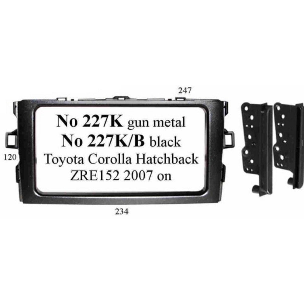 Fitting Kit Toyota Corolla Hatch , Auris 2006 - 2012 (E152) (Gun Metal 120mm High)(Needs Side Trims) | Formula