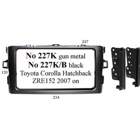 Fitting Kit Toyota Corolla Hatch , Auris 2006 - 2012 (E152) (Gun Metal 120mm High)(Needs Side Trims) | Formula