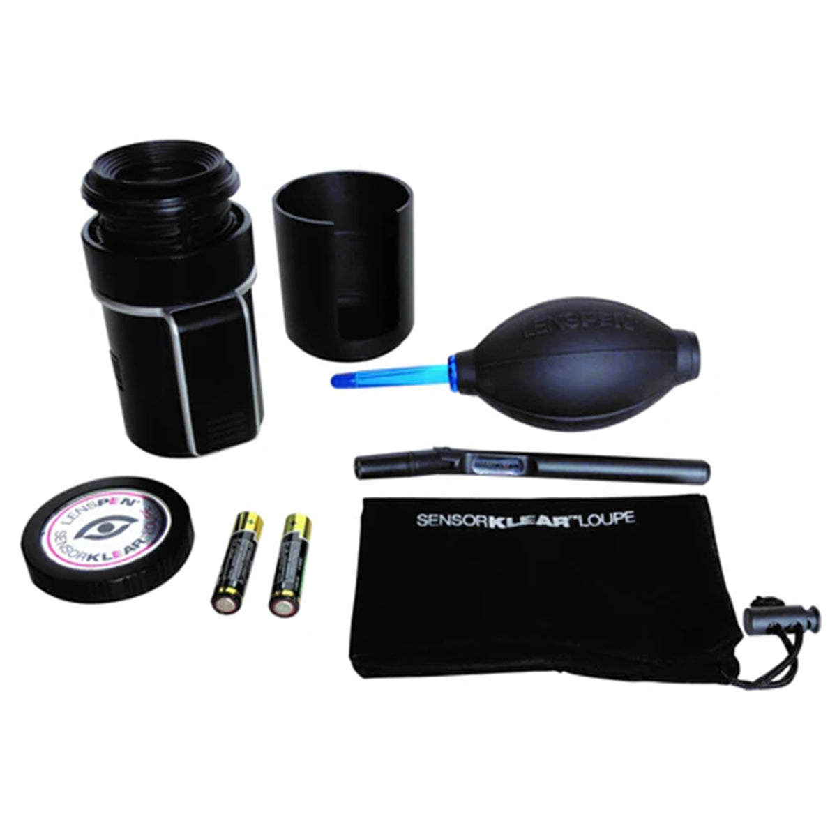 Lenspen SensorKlear Loupe Kit contents laid out