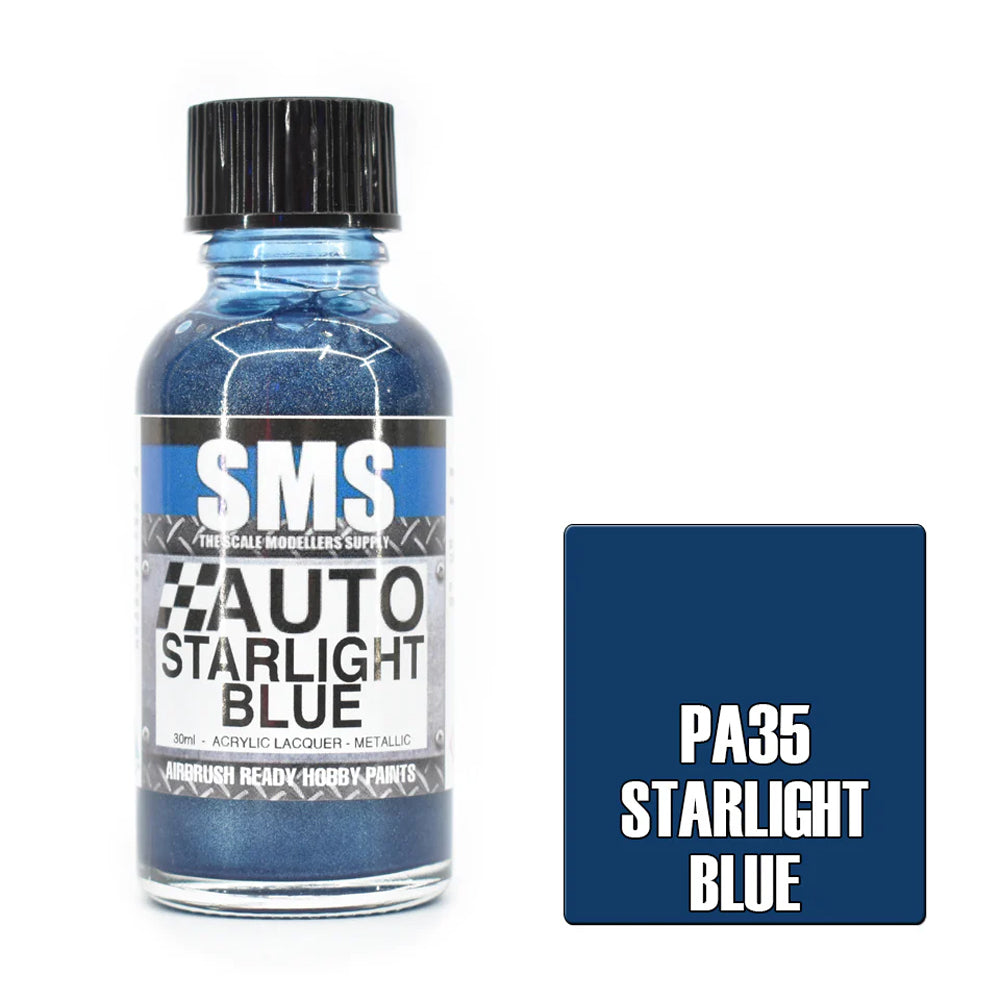 Air Brush Paint 30ml Starlight Blue Acrylic Lacquer Scale Modellers Supply | Formula