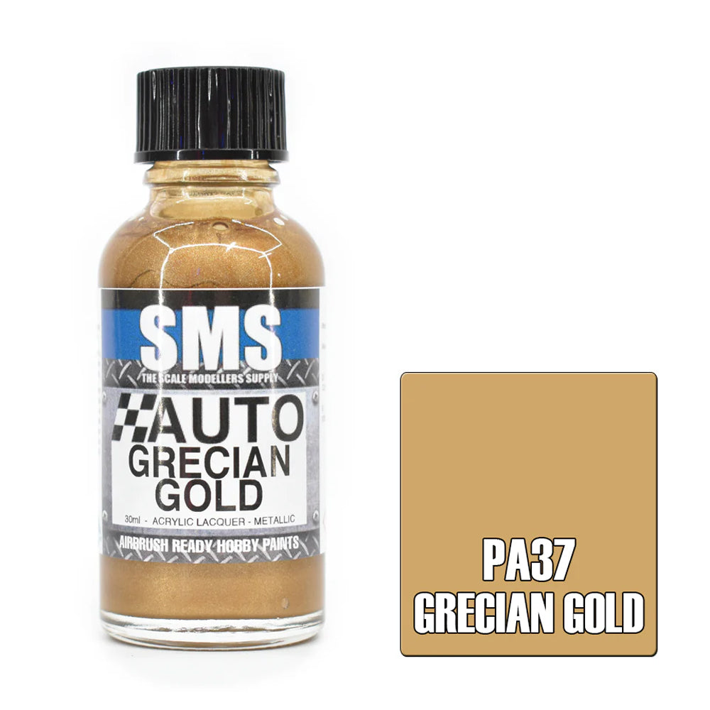 Air Brush Paint 30ml Grecian Gold Acrylic Lacquer Scale Modellers Supply | Formula