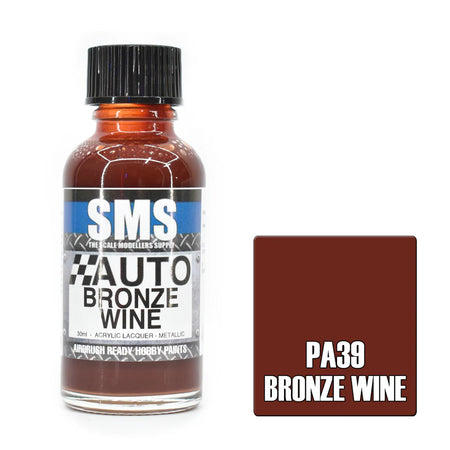 Air Brush Paint 30ml Bronze Wine Acrylic Lacquer Scale Modellers Supply | Formula