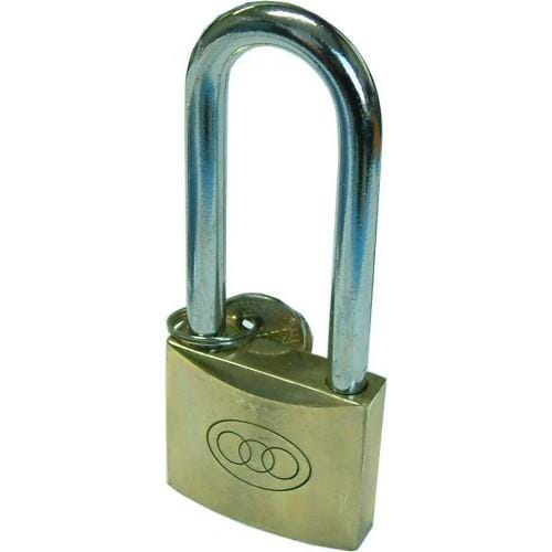 Tri-Circle Brass Padlock 38mm Long Shank #264 Keyed Alike