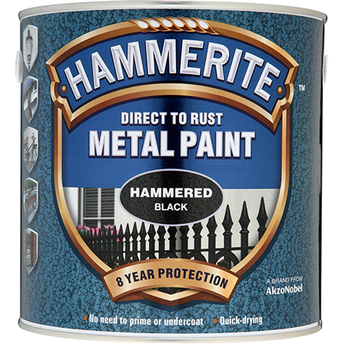 Hammerite Hammered 2.5litre Black | Hobeca