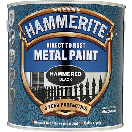 Hammerite Hammered 2.5litre Black | Hobeca