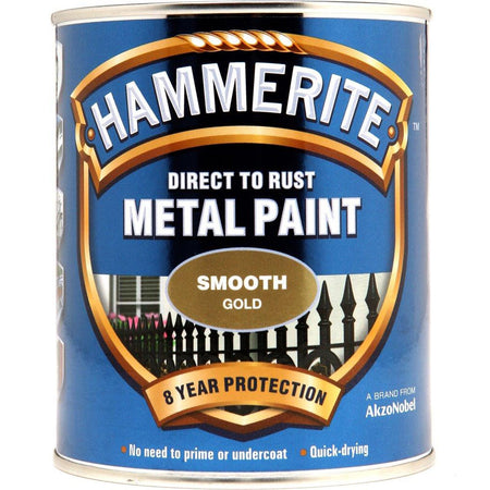 Hammerite Smooth 750ml Gold | Hobeca