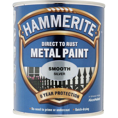 Hammerite Smooth 750ml Silver | Hobeca