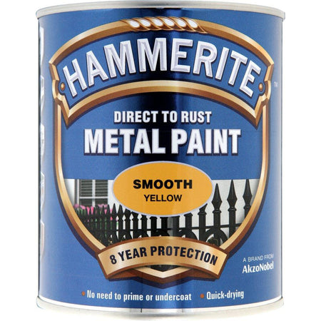 Hammerite Smooth 750ml Yellow | Hobeca