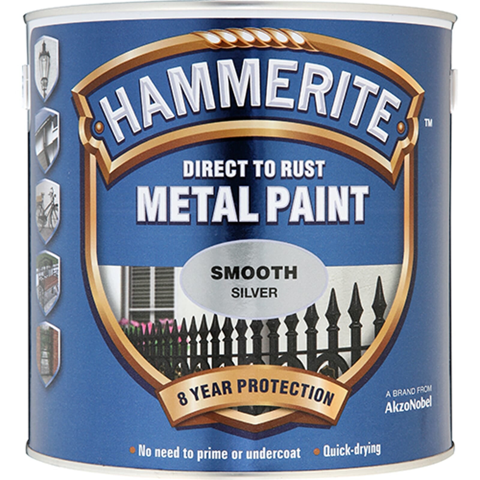 Hammerite Smooth 2.5litre Silver | Hobeca