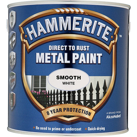Hammerite Smooth 2.5litre White | Hobeca